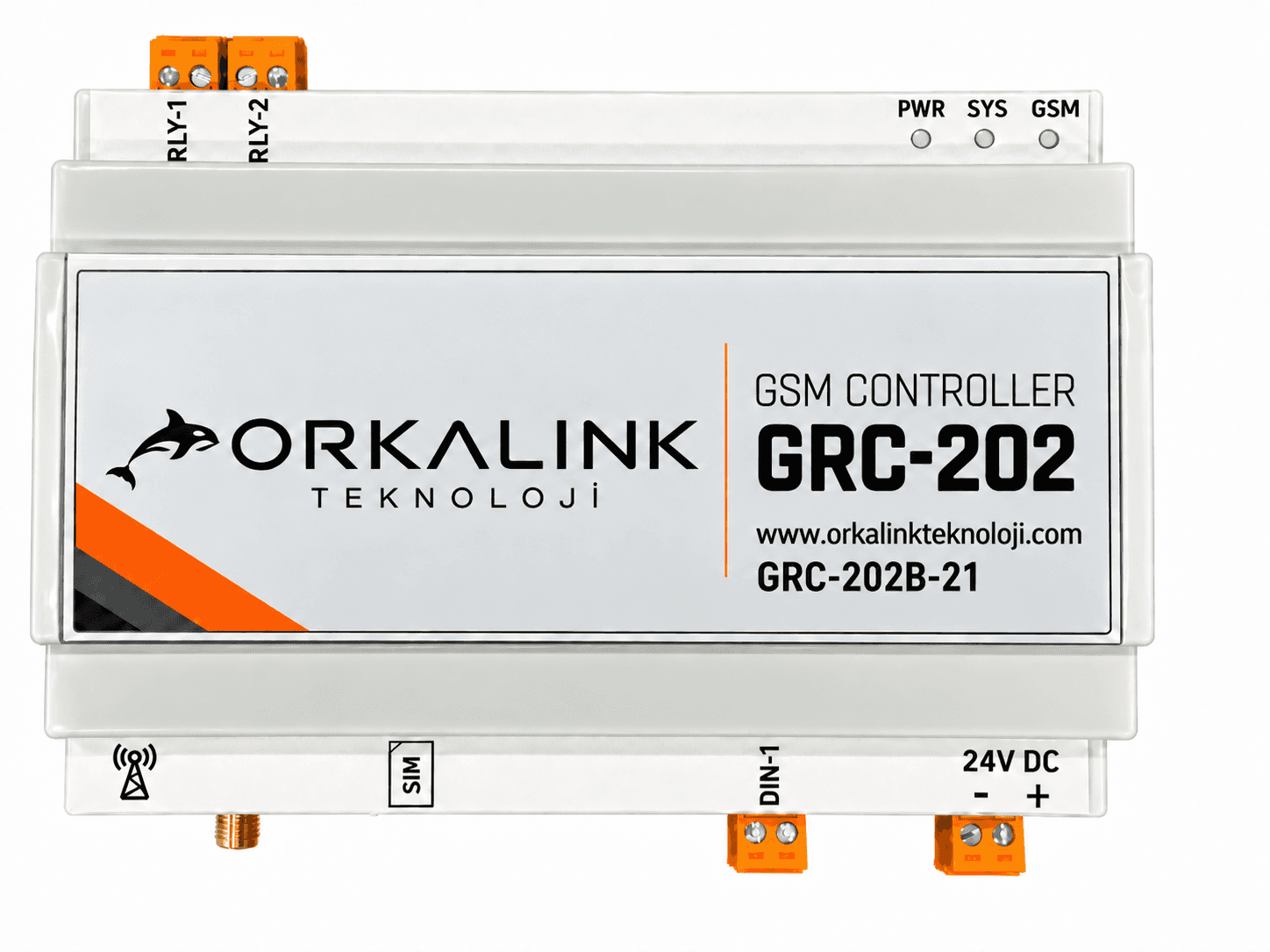 GRC-202B-21 GSM Kontrol Cihazı 2 Röle - 1 Dijital Giriş - BATARYALI