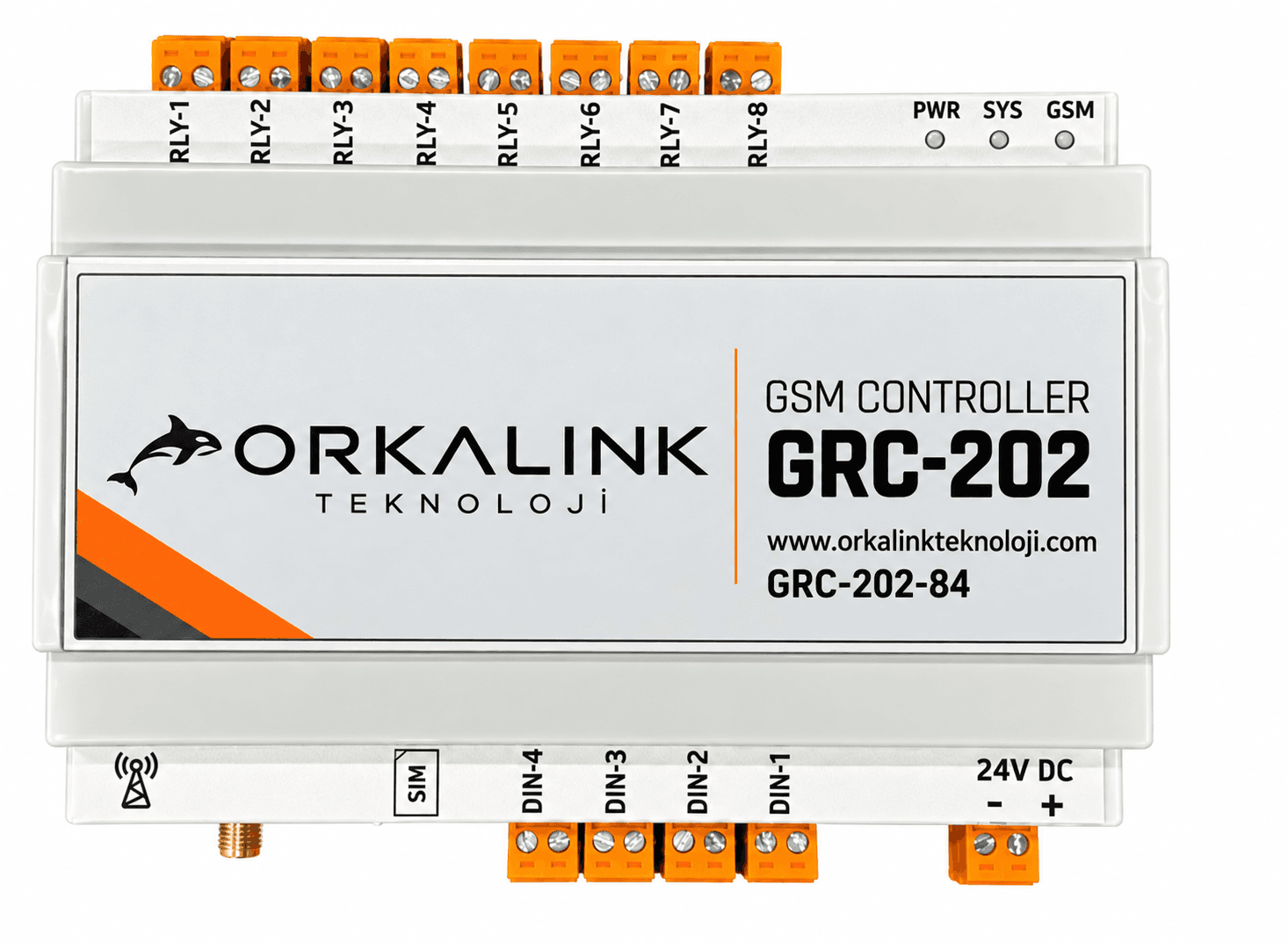 GRC-202-84 GSM Kontrol Cihazı 8 Röle - 4 Dijital Giriş