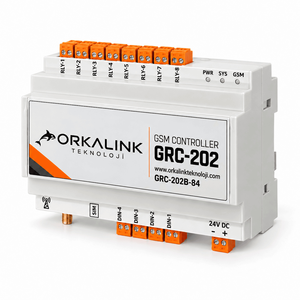 GRC-202B-84 GSM Kontrol Cihazı 8 Röle - 4 Dijital Giriş - BATARYALI görsel 3