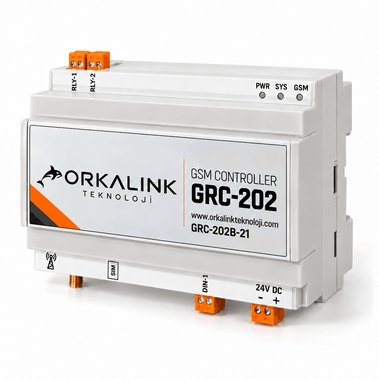 GRC-202B-21 GSM Kontrol Cihazı 2 Röle - 1 Dijital Giriş - BATARYALI görsel 2