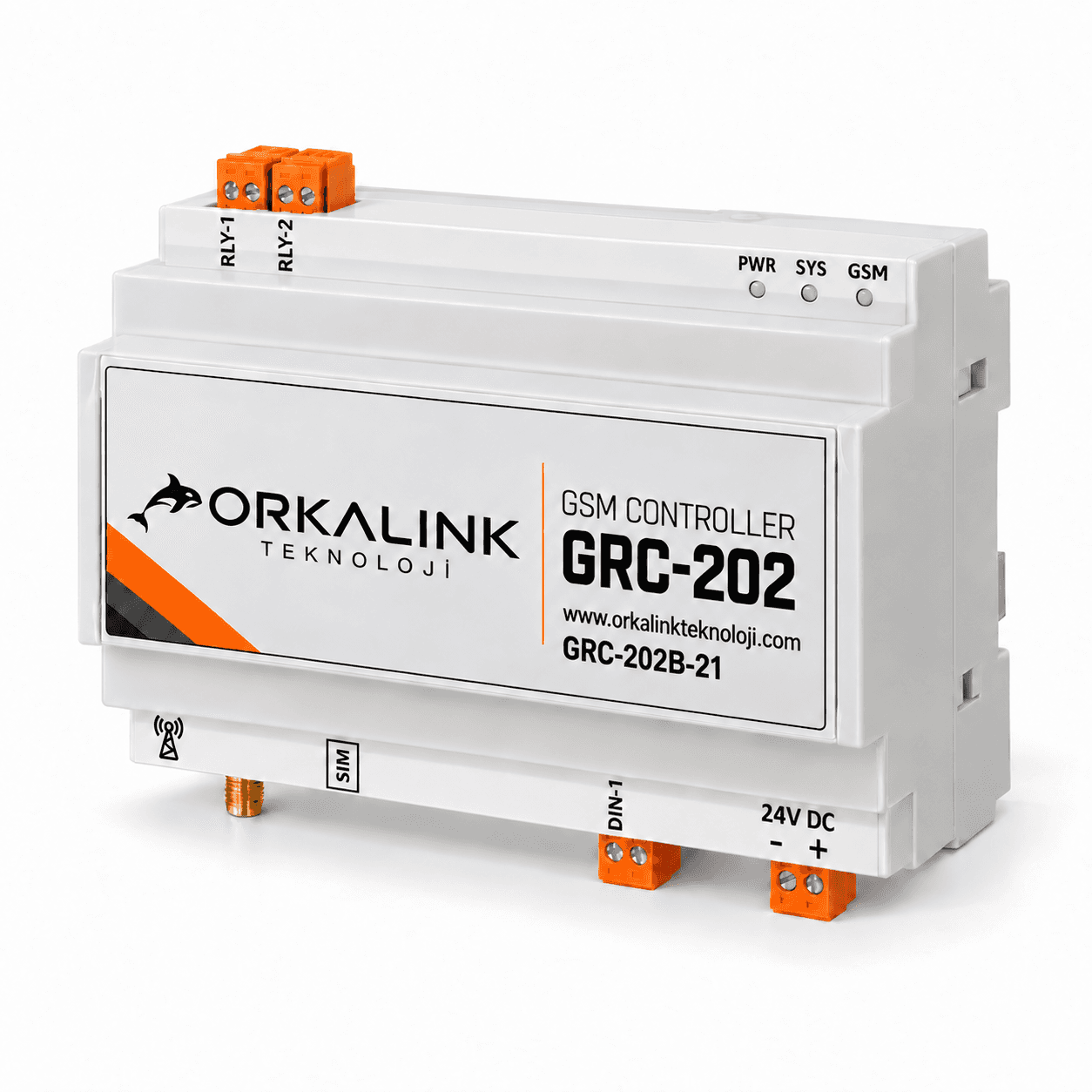 GRC-202B-21 GSM Kontrol Cihazı 2 Röle - 1 Dijital Giriş - BATARYALI görsel 3